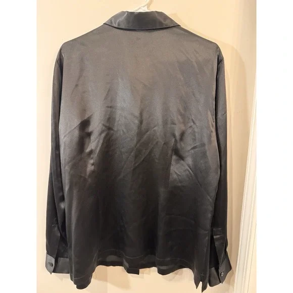 Josephine Chaus Black Button Down Shirt - Picture 4 of 7